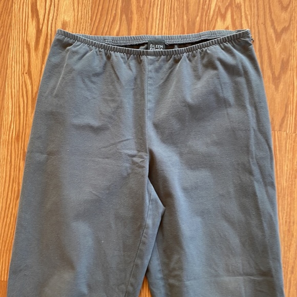 Eileen Fisher Gray Elastic Waist Pants Size Small Comfy Neutral Cotton Spandex - Picture 2 of 10